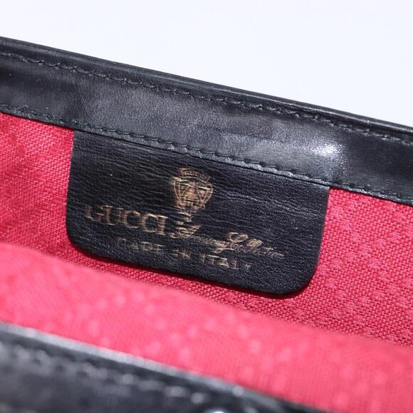 GUCCI Web Sherry Line GG Canvas Shoulder Bag Black Gold 37 04 37 04 - Picture 16 of 16